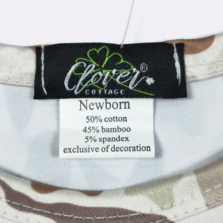 Muted Camo Knotted Baby Gown & Hat Set