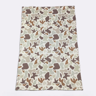 Muted Camo Minky Baby Blanket, Brown