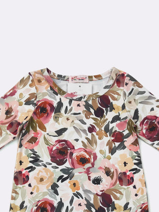 Plum Poppy Baby Romper, 0-6 Months, Floral