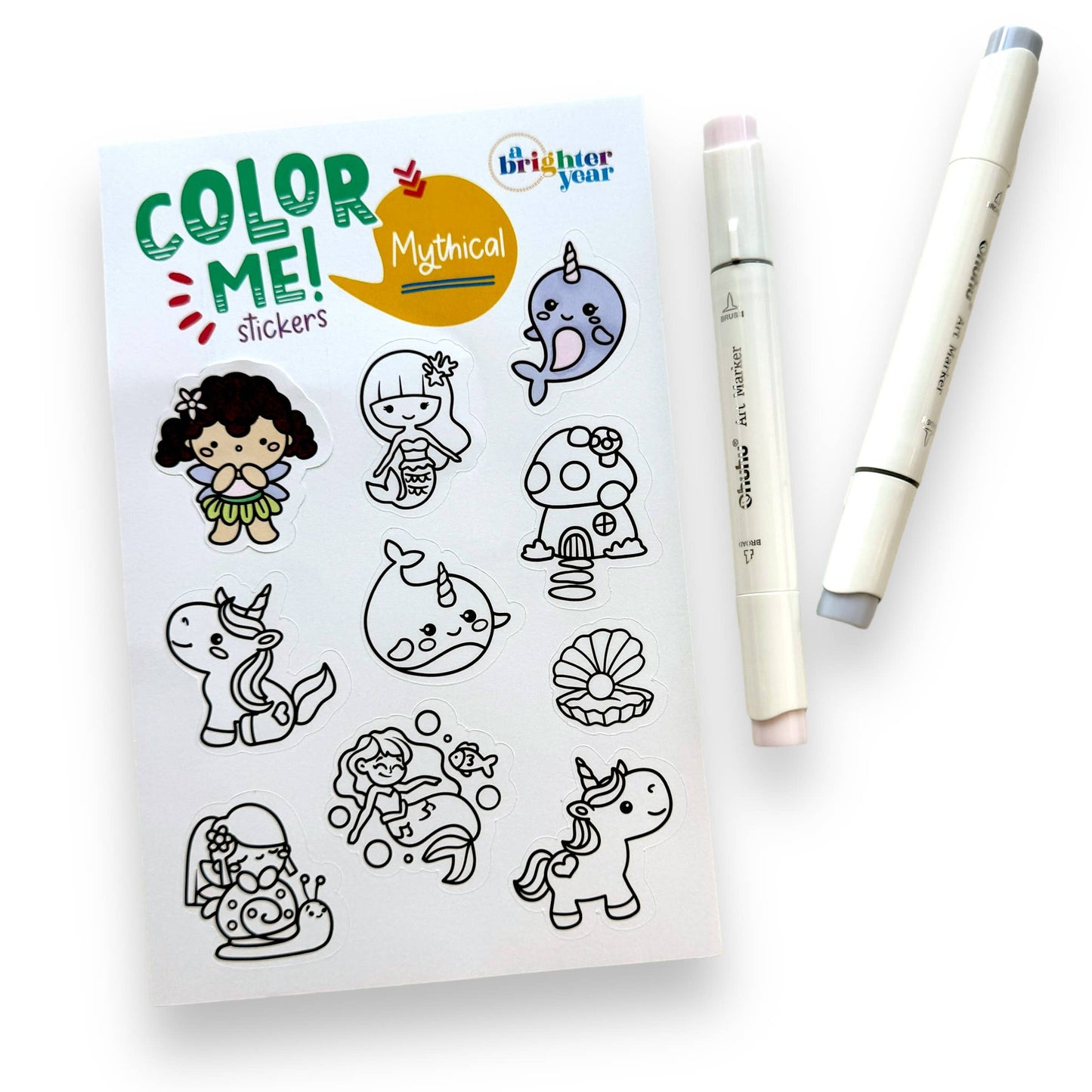 Color Your Own Mythical High Quality Sticker for Kids & Baby