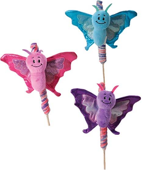 6" Lollyplush Butterfly Assortment w/ 14" Rainbow Lollipop - Sunny Meadow Boutique