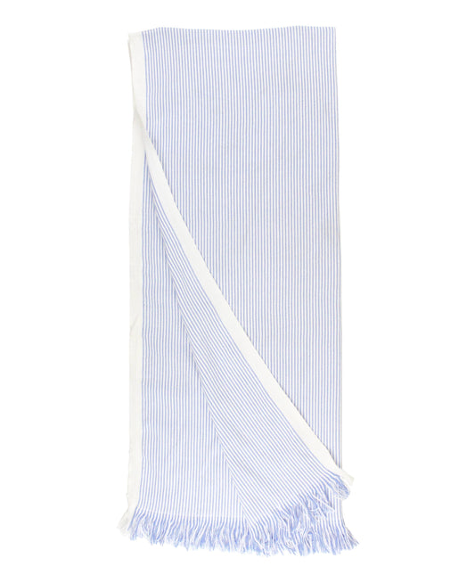 Periwinkle Blue Seersucker Turkish Cotton Beach Towel