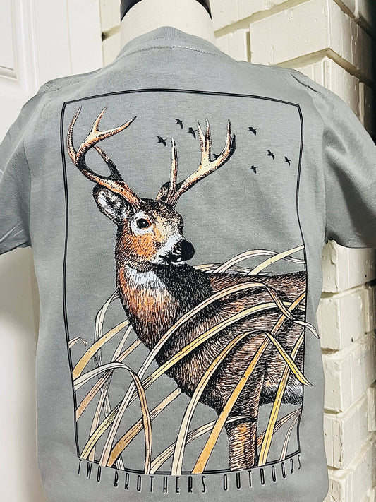Charcoal Deer Tee