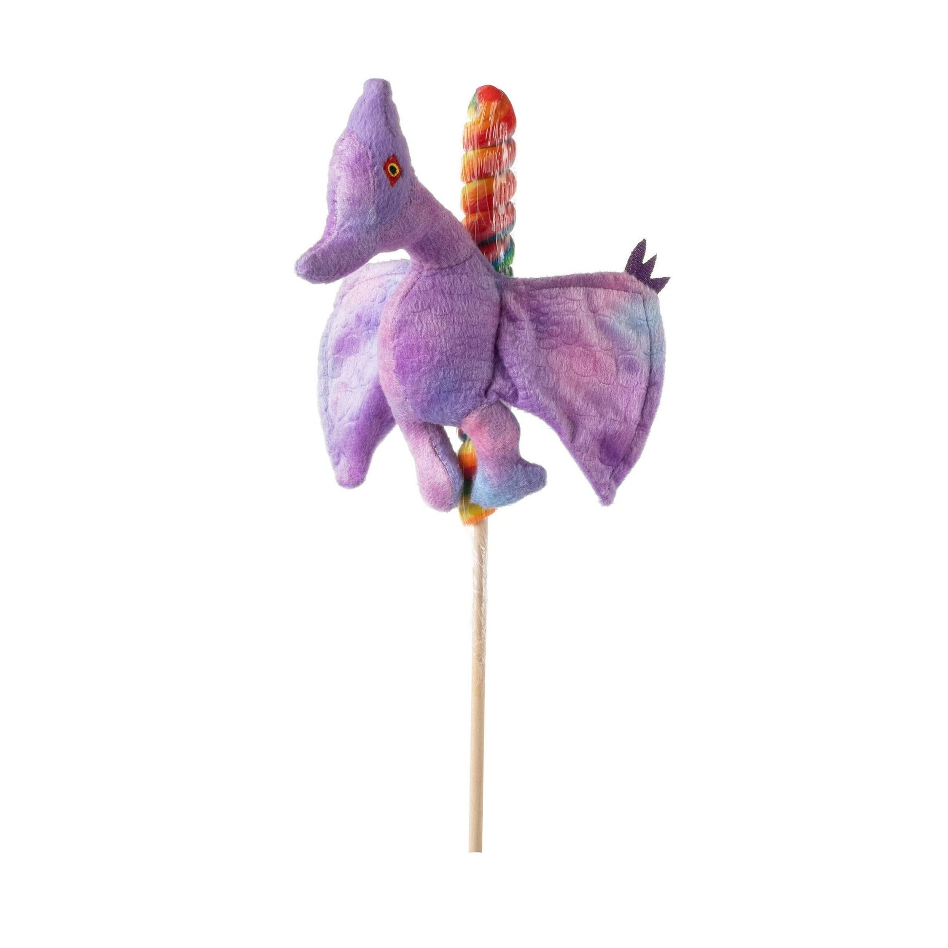 7" (17cm) Lollyplush Pteranodon Dino w/ 14" Rainbow Lollipop - Sunny Meadow Boutique