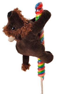7" Lollyplush Bison Buffalo w/ 14" Rainbow Lollipop - Sunny Meadow Boutique