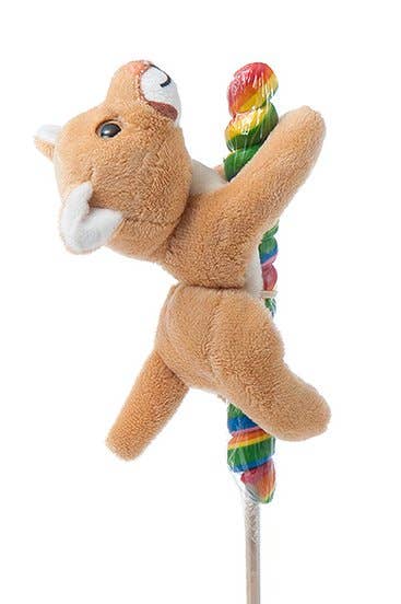 7" Lollyplush Mountain Lion w/14" Rainbow Lollipop - Sunny Meadow Boutique