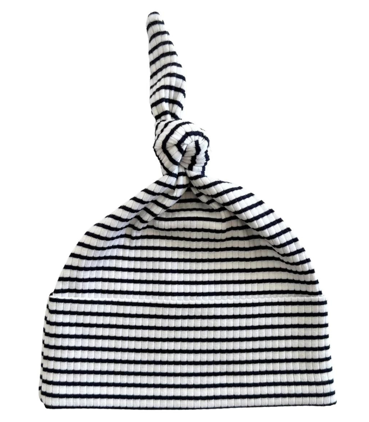 Black Stripe / Organic Ribbed Beanie (Baby - Kids)