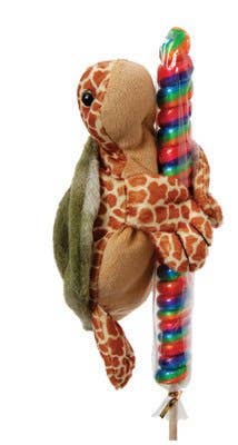 8" (20cm) Lollyplush Sea Turtle w/ 14" Rainbow Lollipop - Sunny Meadow Boutique