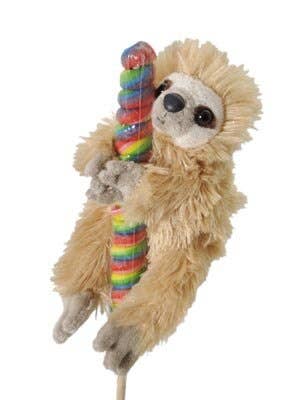 8" (20cm) Lollyplush Sloth w/14" Rainbow Lollipop - Sunny Meadow Boutique