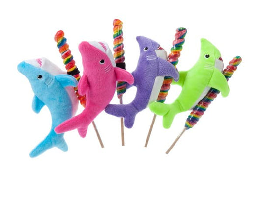 8" Lollyplush Cutie Sharks Asst w/ 14" Rainbow Lollipop - Sunny Meadow Boutique