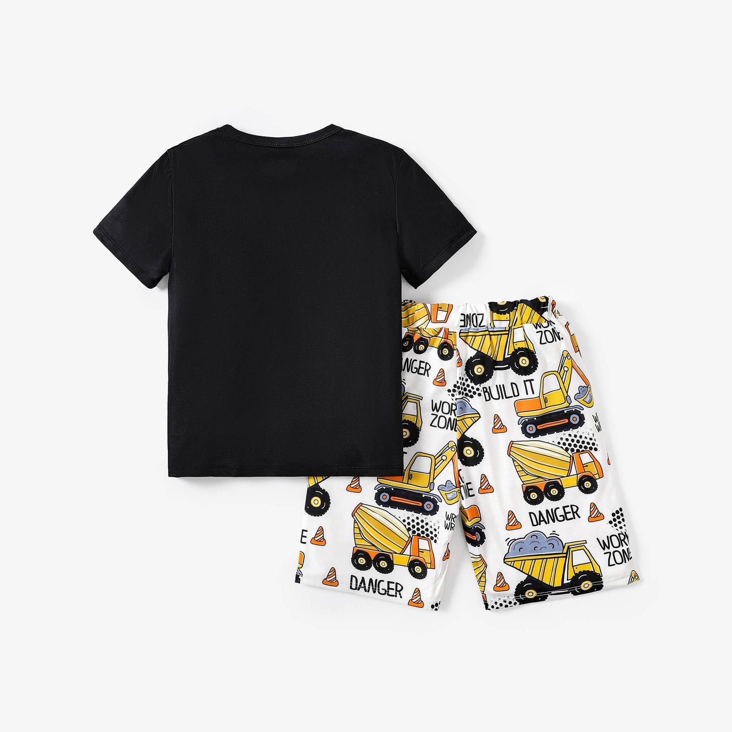 2pcs Kid Boy Vehicle Pattern Casual Pajama Set