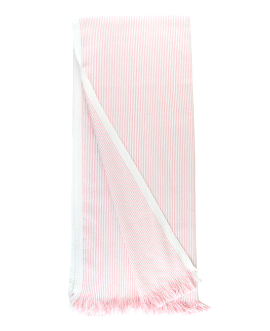 Pink Seersucker Turkish Cotton Beach Towel