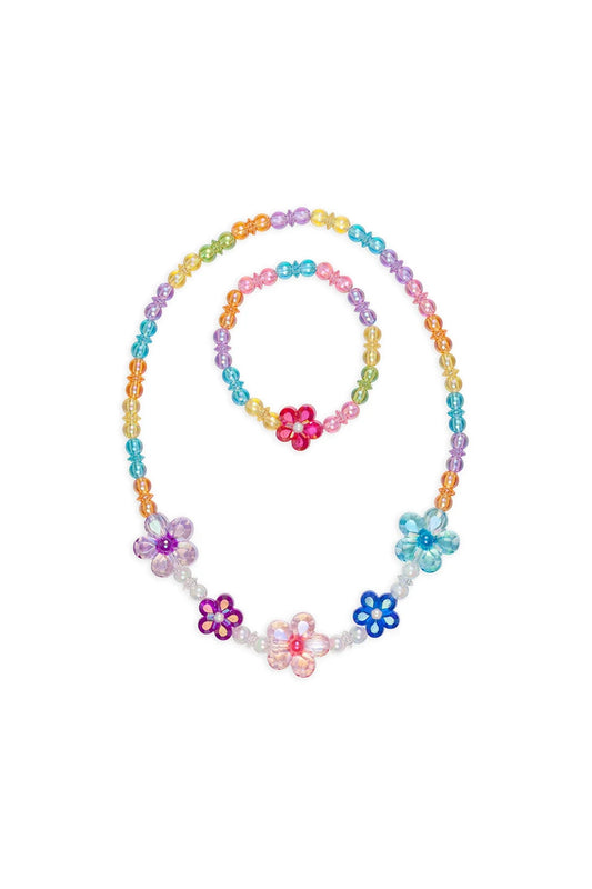 Blooming Beads Necklace & Bracelet Set, 2pc