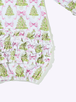 Pink Pine Trellis Baby Gown, Newborn-3M