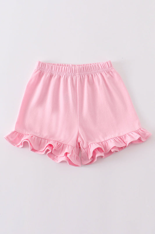 Premium Blush basic ruffle shorts