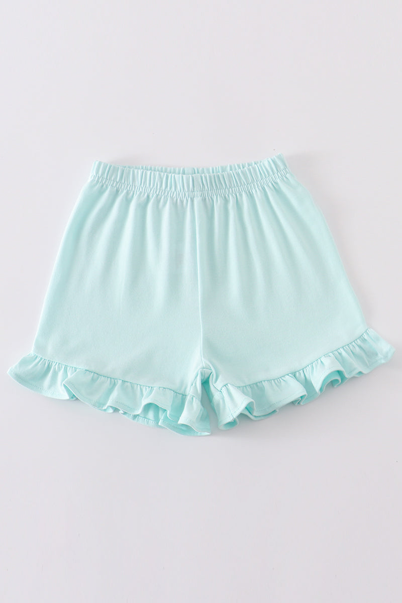 Premium Mint basic ruffle shorts
