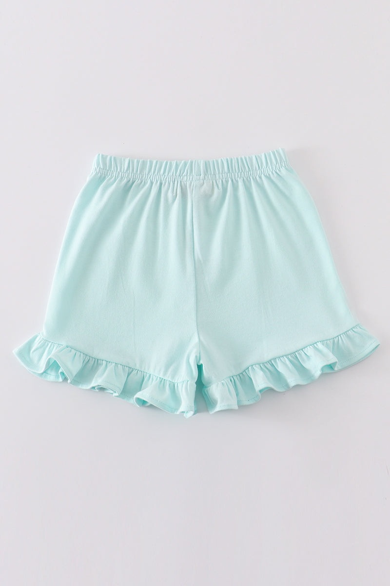 Premium Mint basic ruffle shorts