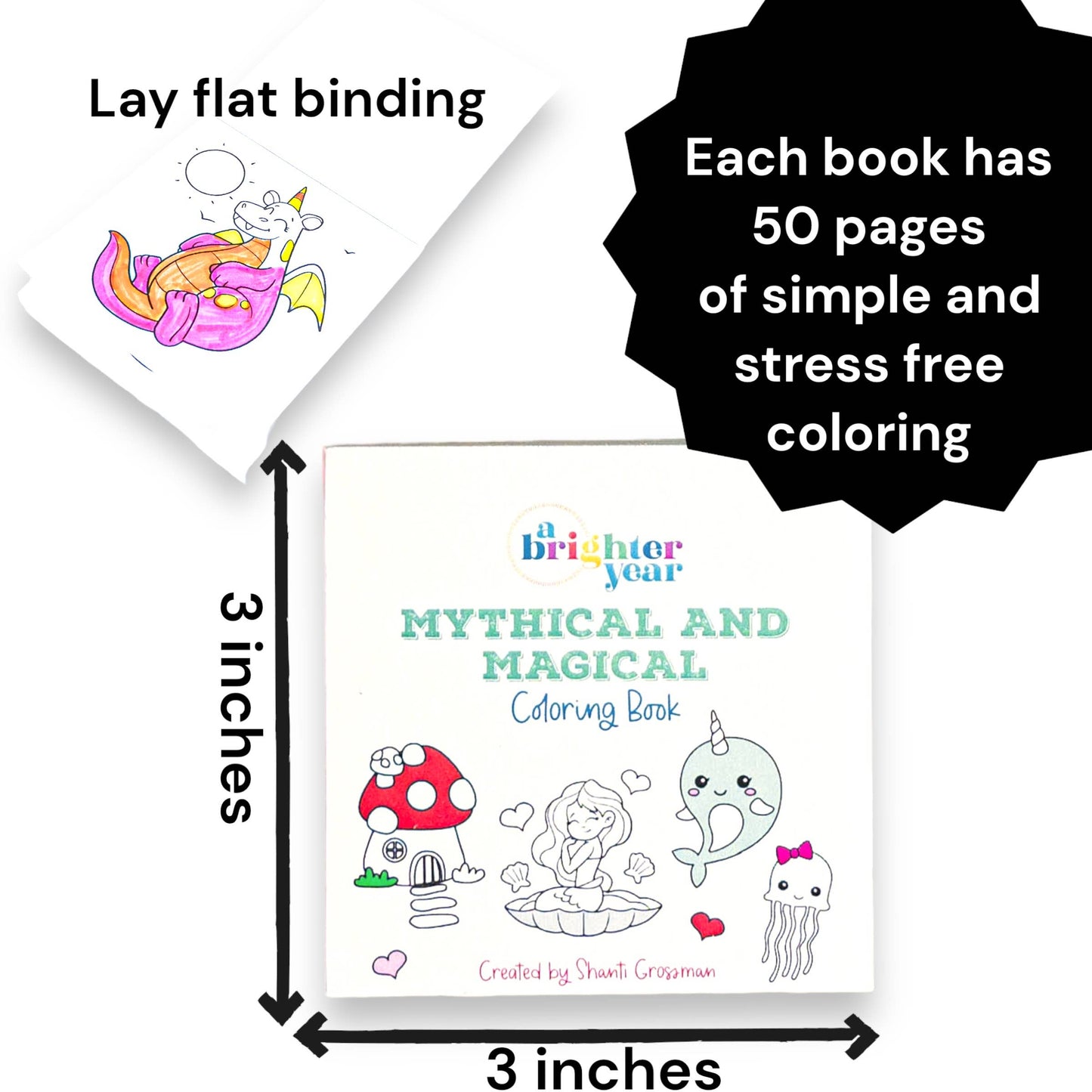 Mythical and Magical Mini Coloring Book for Kids & Baby