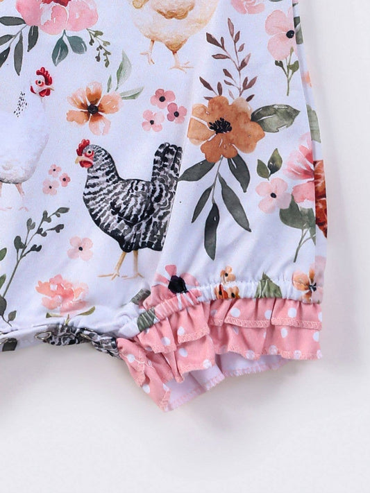 Spring Chicken Baby Romper