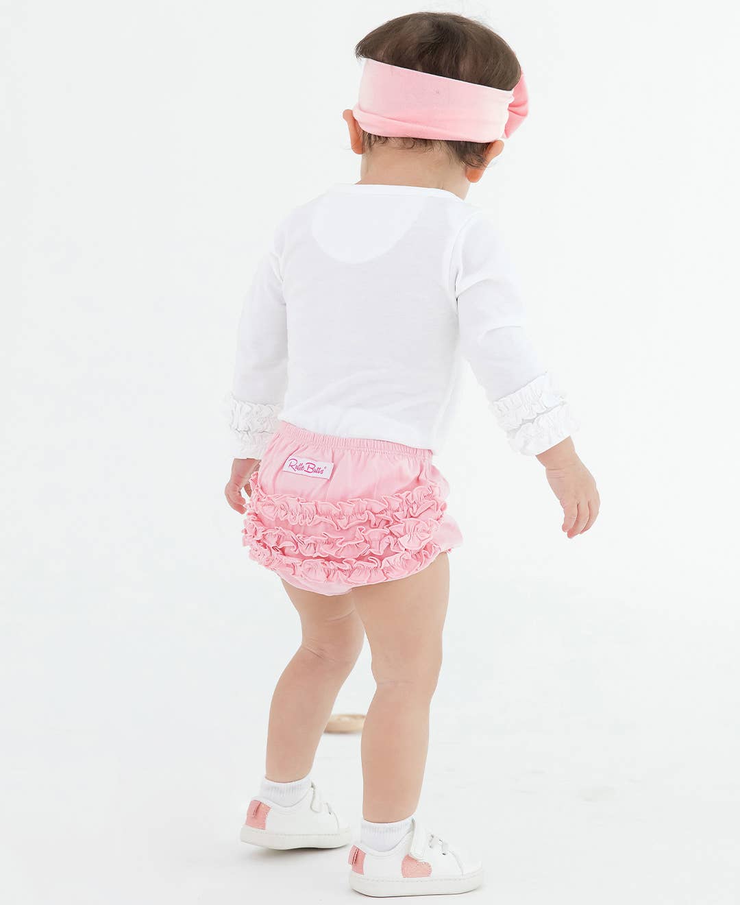 Baby Girls Pink Knit RuffleButt Bloomer