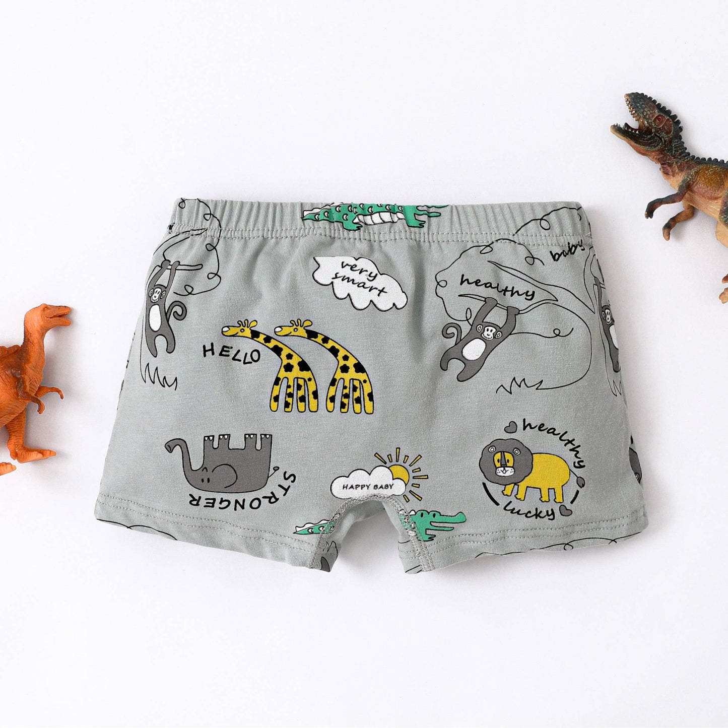 Childlike Animal Pattern Cotton Tight Boy Underwear Set