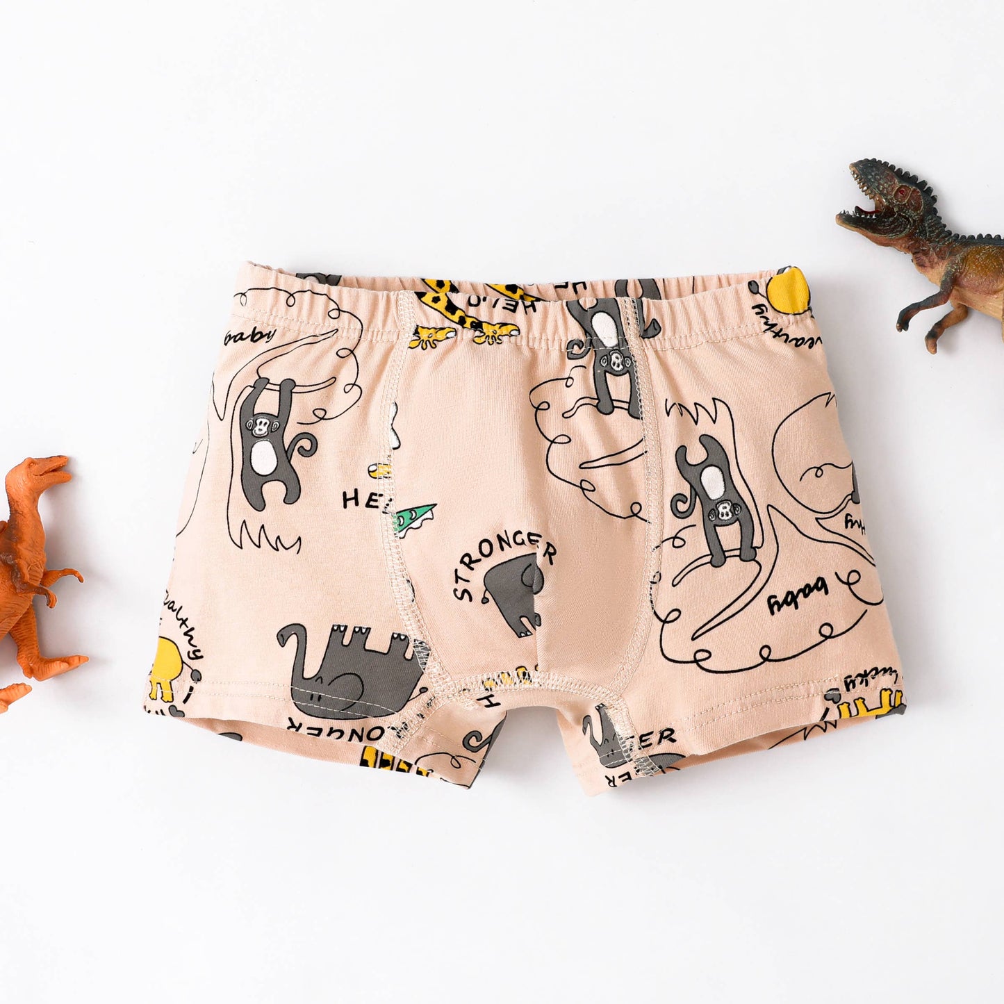 Childlike Animal Pattern Cotton Tight Boy Underwear Set