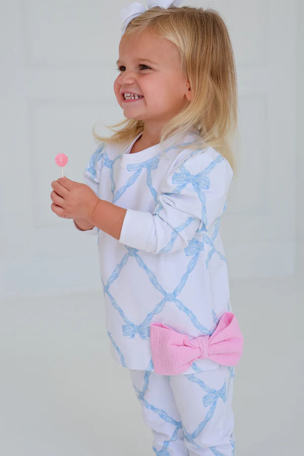 Cassidy Comfy Crewneck (Puff Sleeve-Bow)
