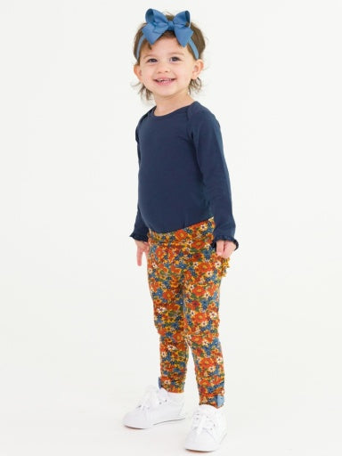 Baby Ruched Bow Leggings Golden Harvest