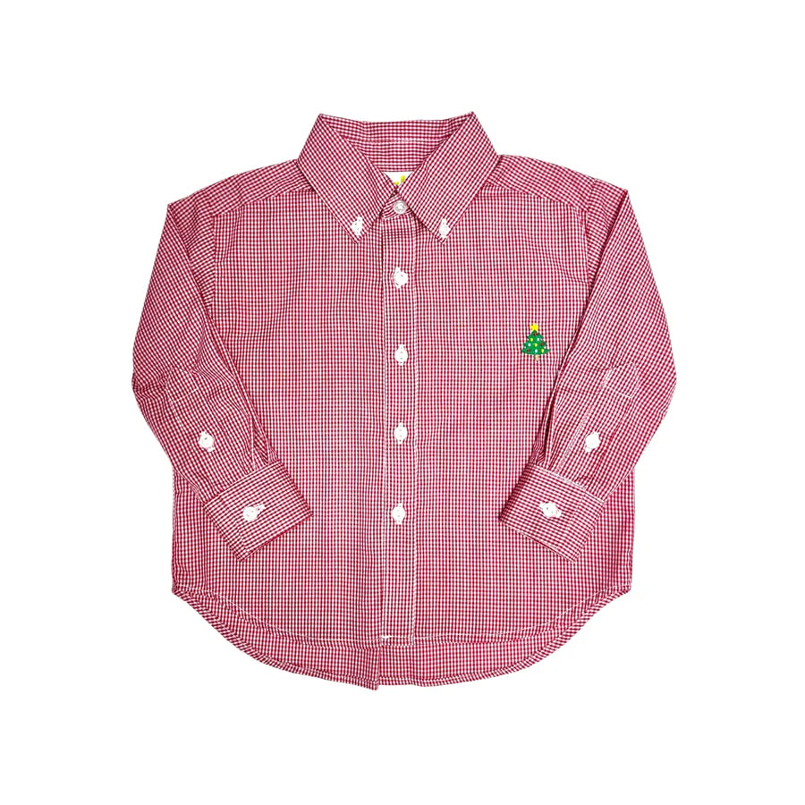Zuccini Kids Classic Red Gingham Holiday Shirt