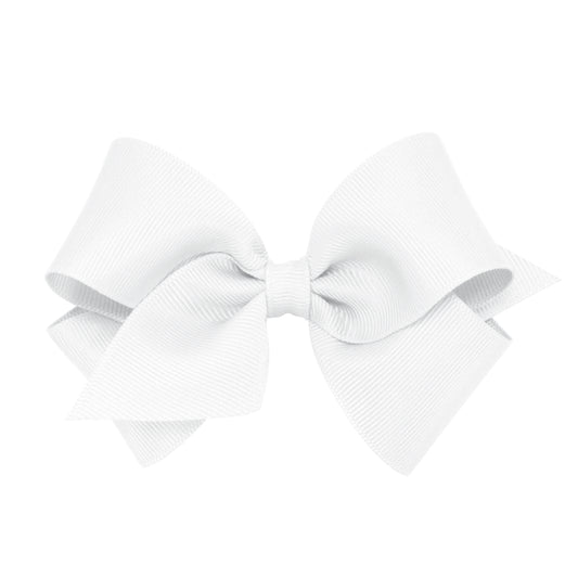 Classic Grosgrain Hair Bow White