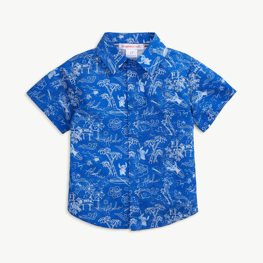 Disney | Magnetic Me Lilo + Stitch cotton poplin magnetic camp shirt