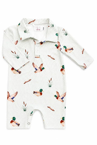 Duck Pond L/S Polo One-Piece, 18-24M