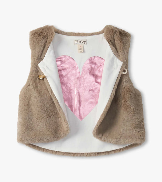 Cropped Faux Fur Vest