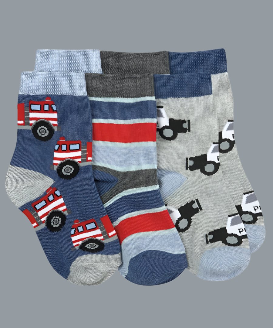 Fire Truck Police Car Socks