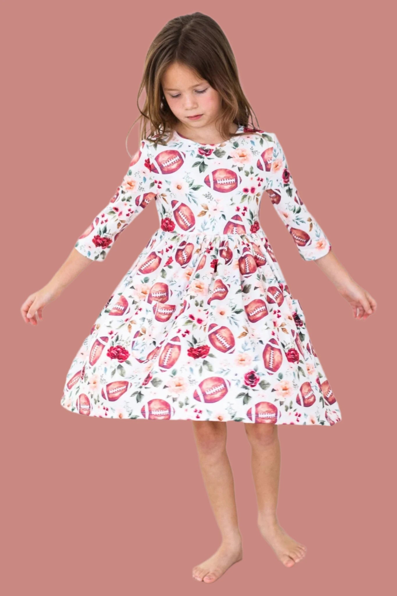 Football Floral Twirl Dress