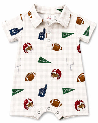 Friday Night Lights Polo Shorty One-Piece, 18-24M