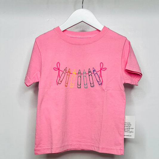 Pink Crayons with Bows T-Shirt