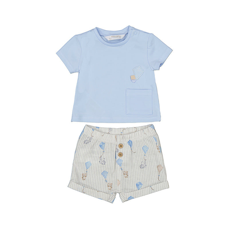 Sky shorts and T Shirt set