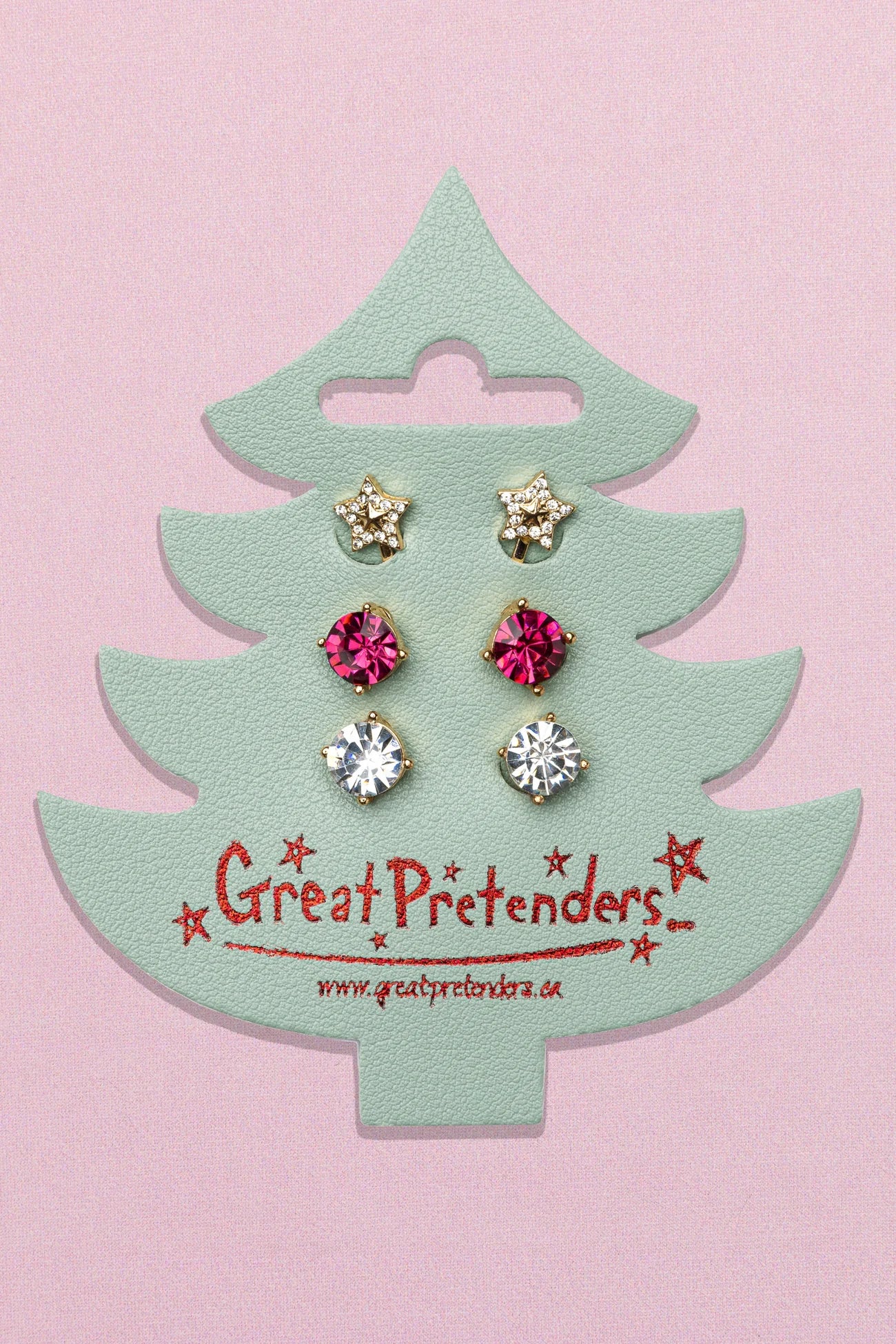 Holiday Pleather Tree Clip on Earrings Sale price