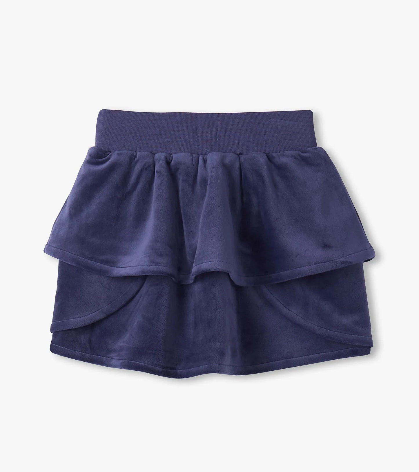 Girls Patriot Blue Velour Skirt