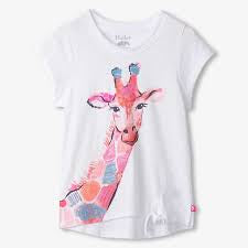 Happy Giraffe Tie Front Tee