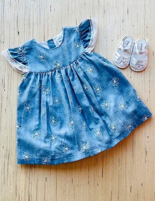 Infant Embroidered Flower Dress