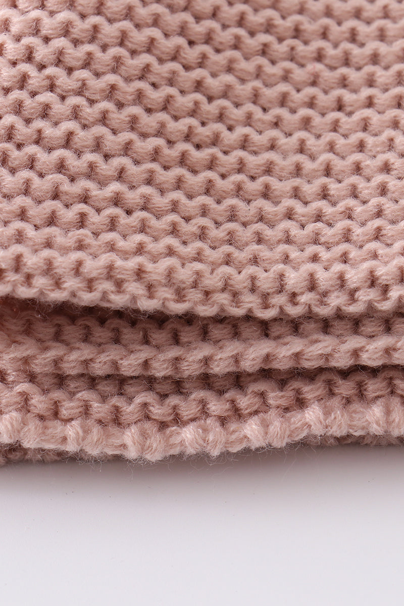 Pink baby knitted soft blanket