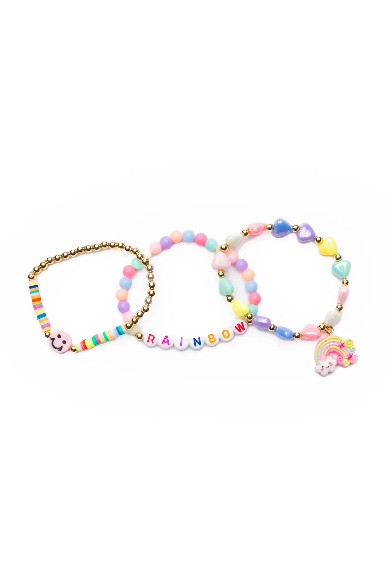 Rainbow Smiles Bracelet Set, 3pcs