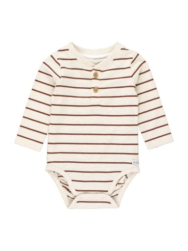 Knit Long Sleeve 2-Button Henley Bodysuit