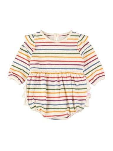 Knit Long Sleeve Flutter Bubble Romper