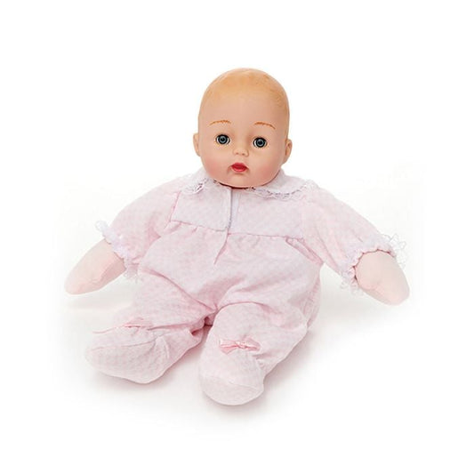 12" Pink Check Huggums® Light Skin Tone