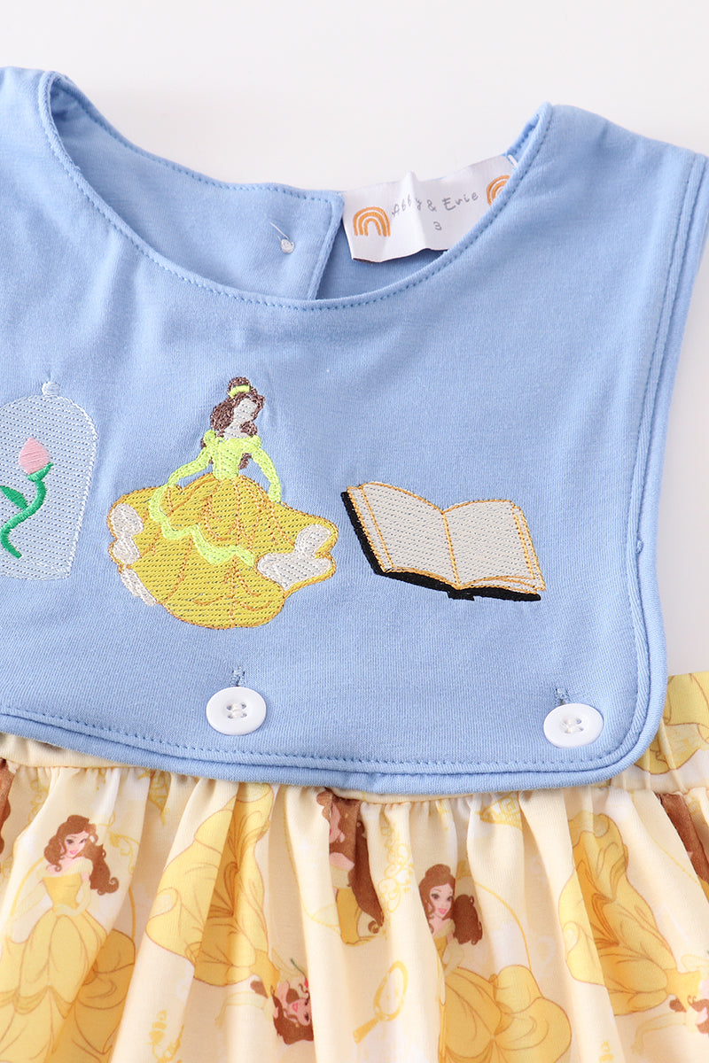 Blue princess embroidery dress
