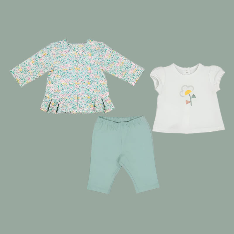 Meadow Blossoms 3-Piece Outfit Set