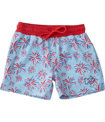 PRODOH Boys Boggie Board Swim Trunk Fireworks
